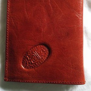 Embossed Monogram Leather Bi-Fold Wallet AK